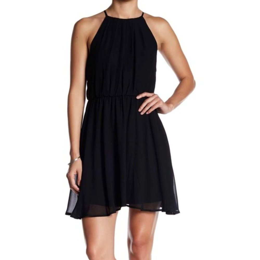 Lush Black Halter Dress